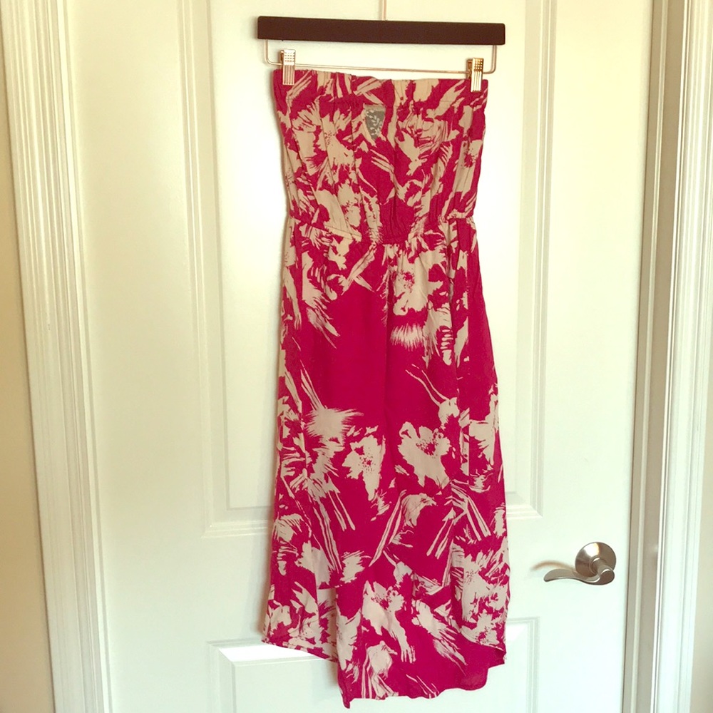 Beautiful Pink Strapless High-low Dress!